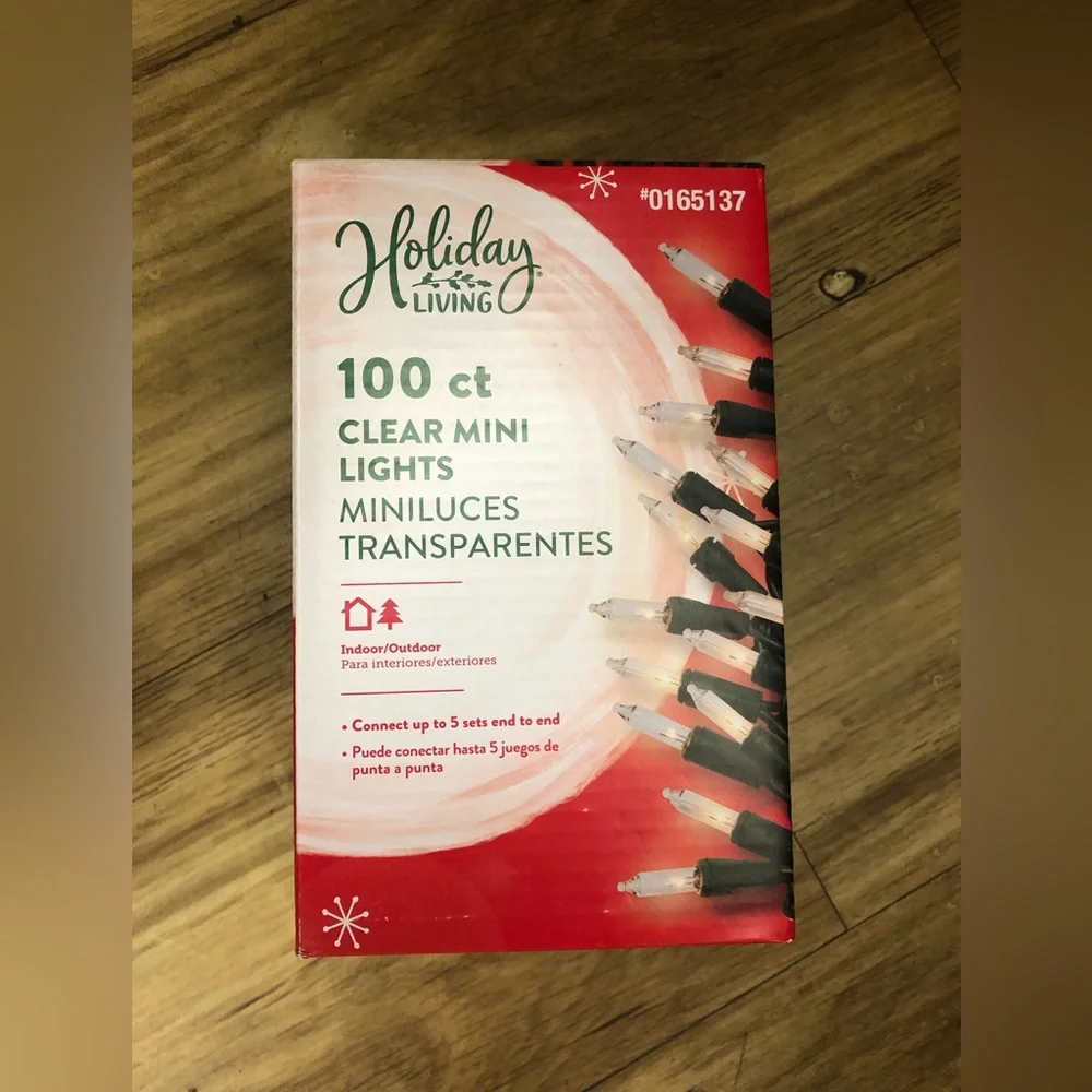 Holiday Living 100 ct clear mini lights